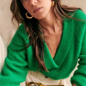 Sezane Cody Jumper Bright Green